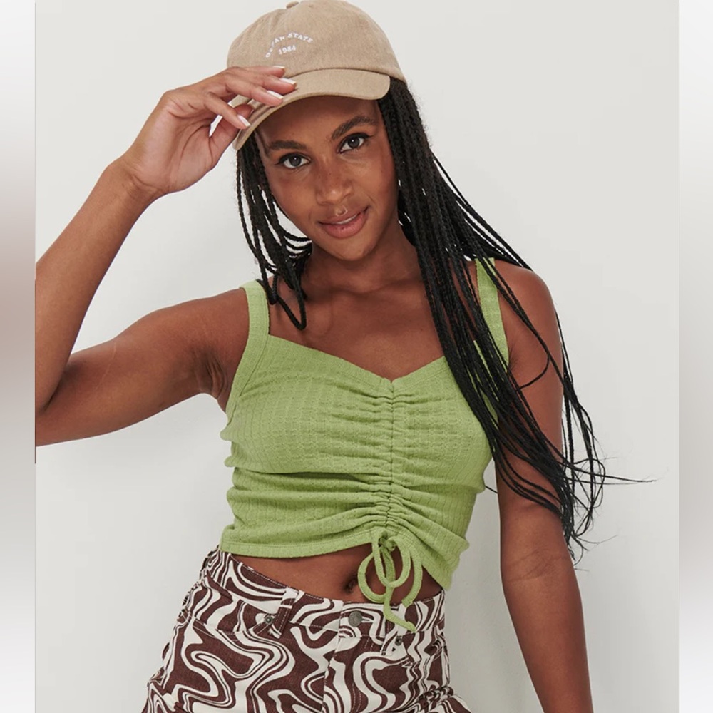 Green adjustable tank top!